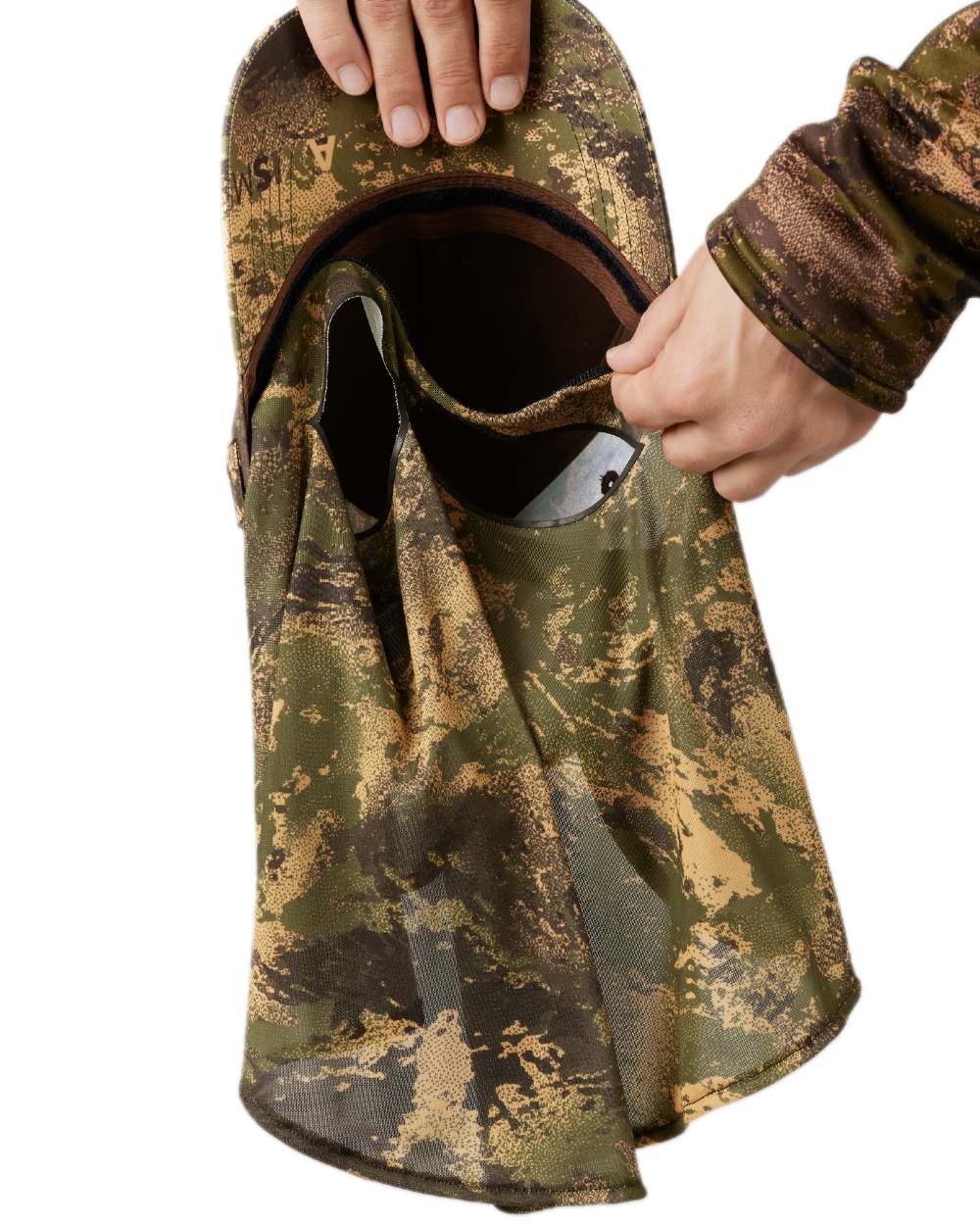 AXIS Forest Coloured Harkila Deer Stalker Camo Cap With Mesh on white background #colour_axis-forest