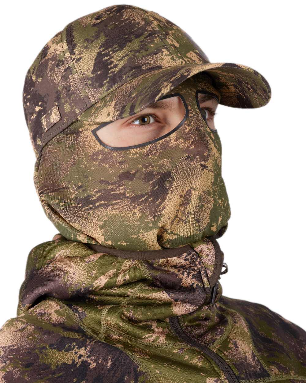 AXIS Forest Coloured Harkila Deer Stalker Camo Cap With Mesh on white background #colour_axis-forest