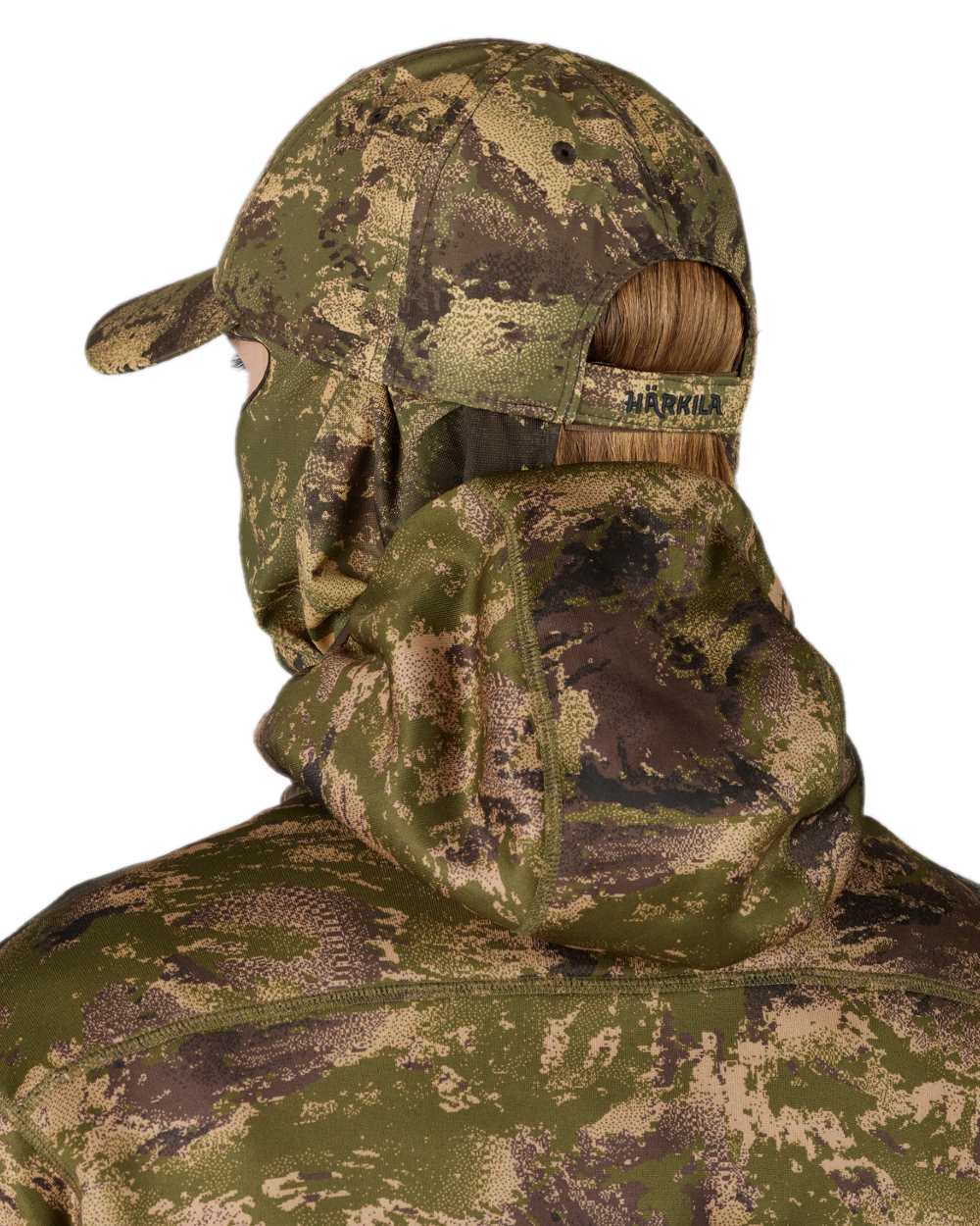 AXIS Forest Coloured Harkila Deer Stalker Camo Cap With Mesh on white background #colour_axis-forest