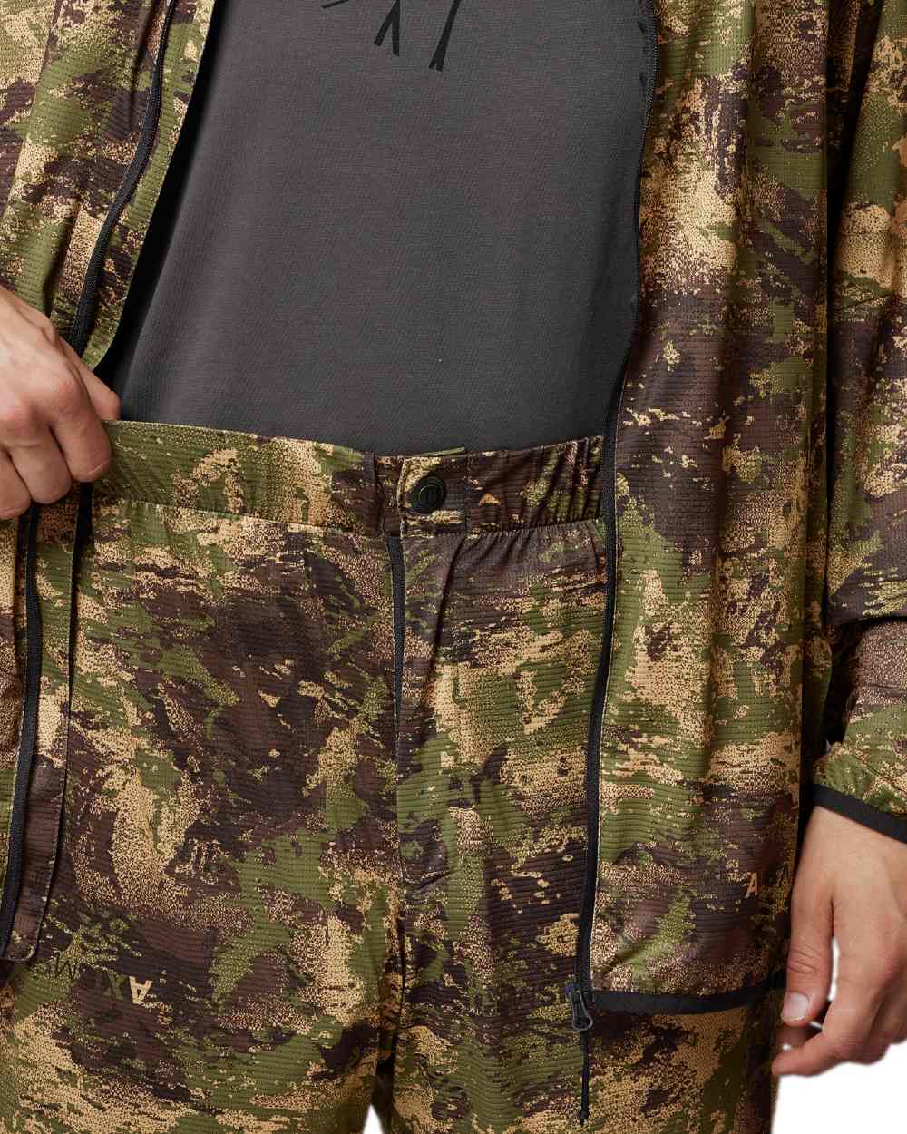 AXIS Forest Coloured Harkila Deer Stalker Camo Cover Trousers on white background #colour_axis-forest
