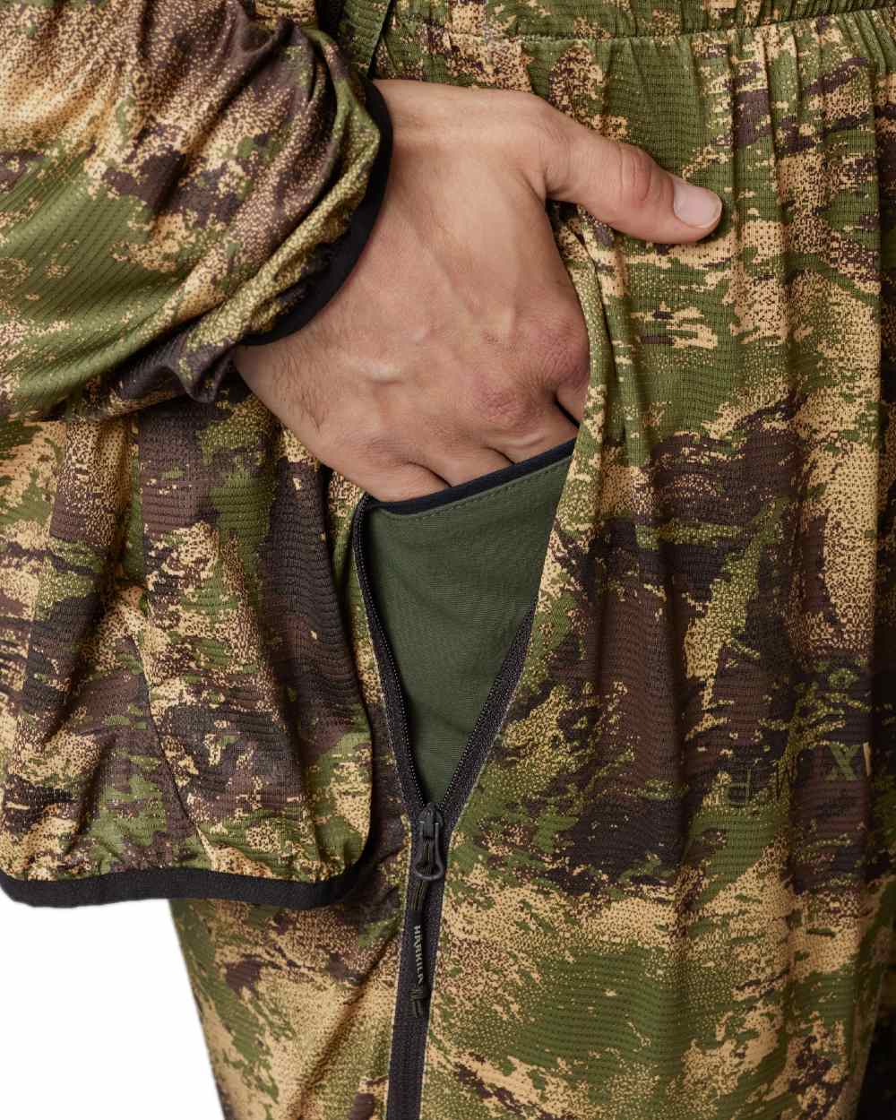 AXIS Forest Coloured Harkila Deer Stalker Camo Cover Trousers on white background #colour_axis-forest