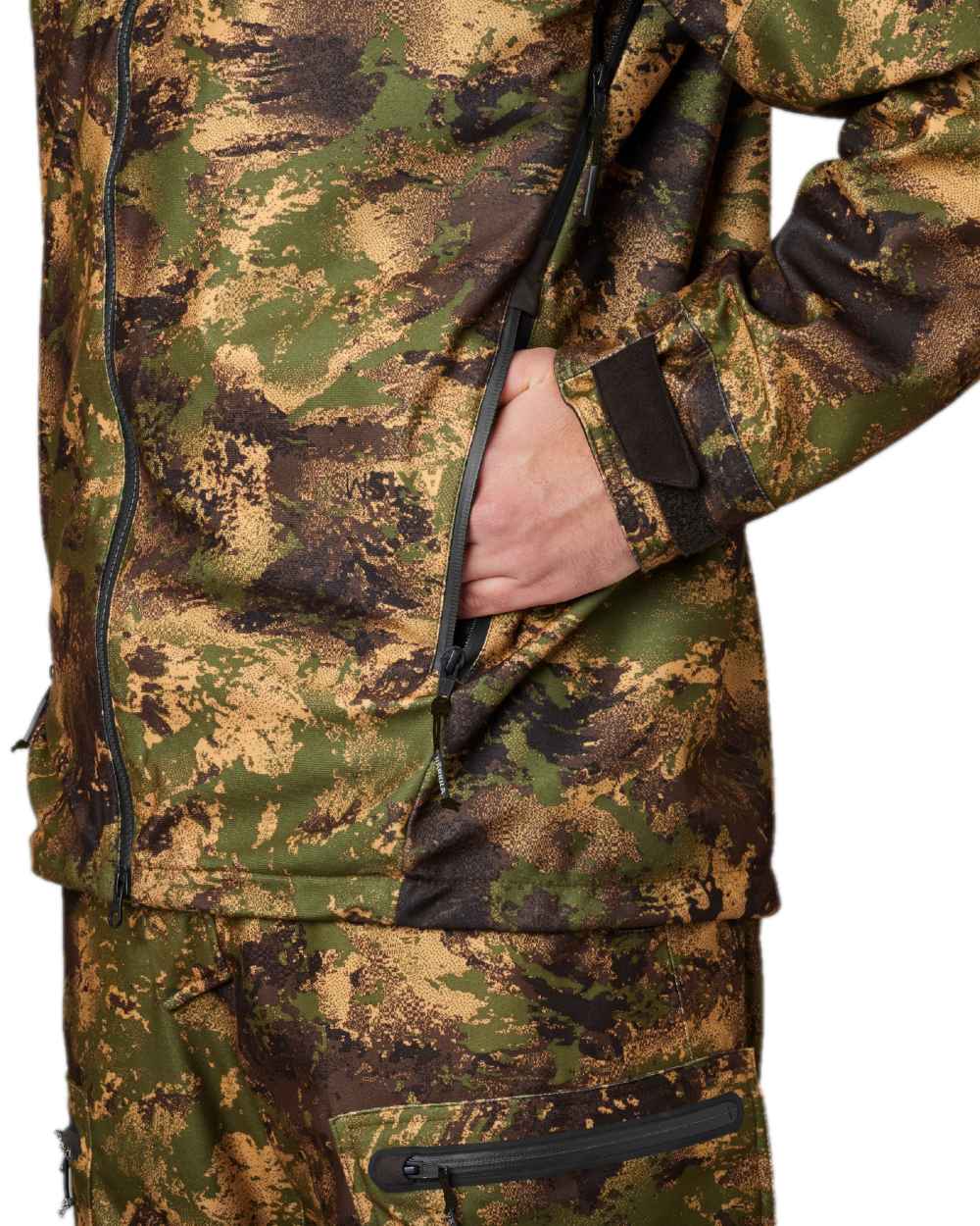 AXIS Forest Coloured Harkila Deer Stalker Camo HWS Jacket on white background #colour_axis-forest