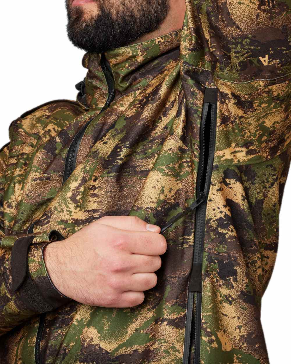 AXIS Forest Coloured Harkila Deer Stalker Camo HWS Jacket on white background #colour_axis-forest