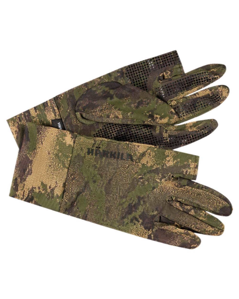 AXIS Forest coloured Harkila Deer Stalker Camo Mesh Gloves on white background #colour_axis-forest