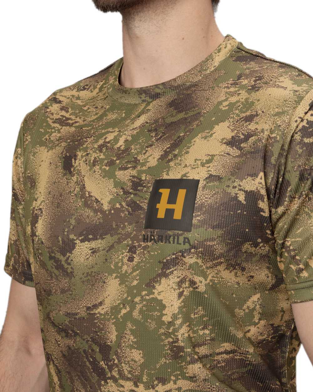 AXIS Forest Coloured Harkila Deer Stalker Camo Short Sleeve T-Shirt on white background #colour_axis-forest