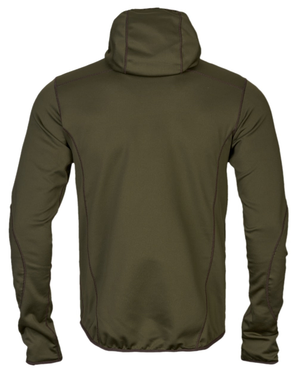 Willow Green Coloured Harkila Deer Stalker Full Zip Fleece Hoodie on white background #colour_willow-green