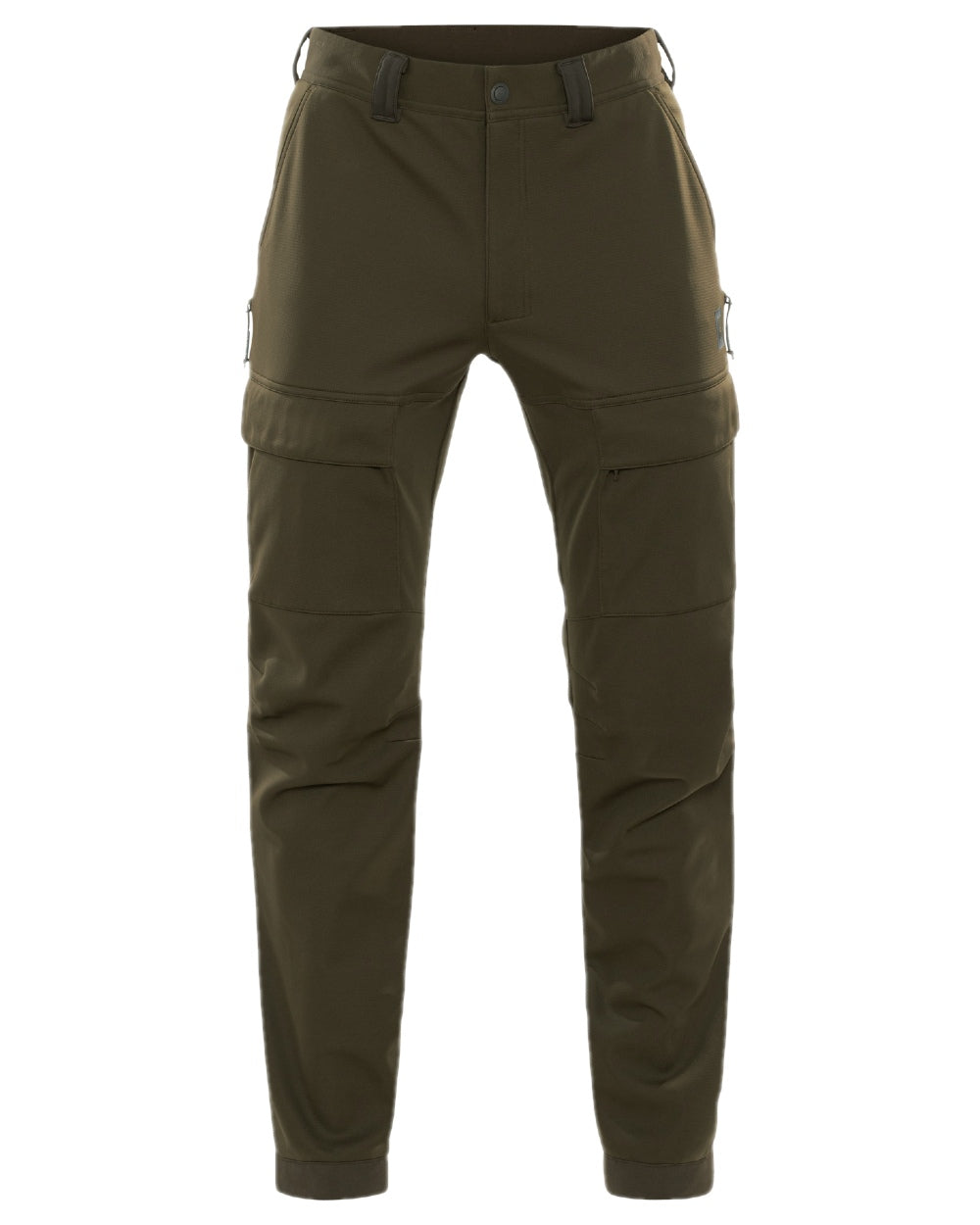 Willow Green Shadow Brown Coloured Harkila Deer Stalker Light Trousers on white background #colour_willow-green-shadow-brown