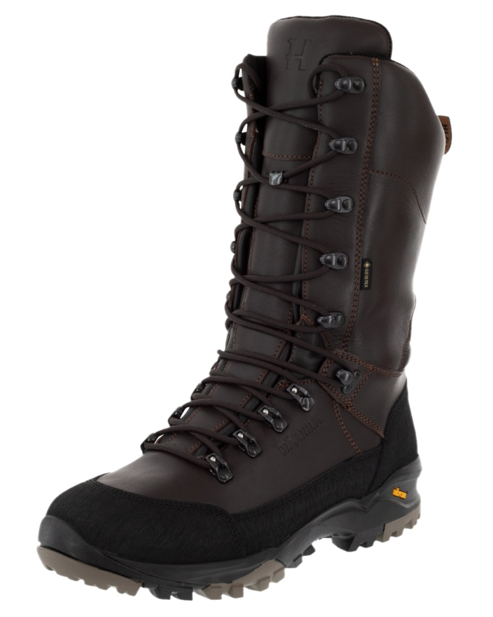 Dark Brown Coloured Harkila Driven Hunt 2.0 GTX Boots on white background #colour_dark-brown