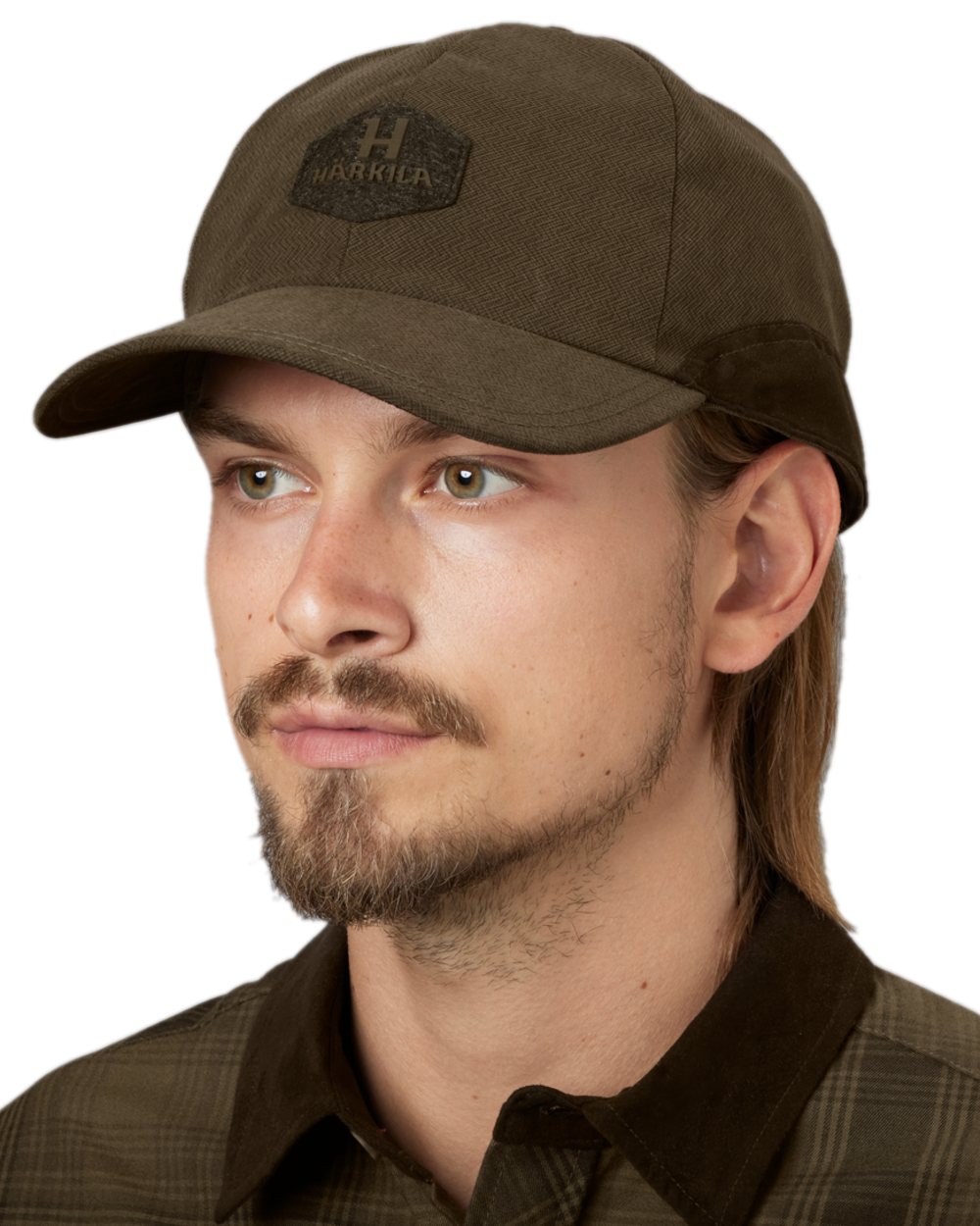 Willow Green Coloured Harkila Driven Hunt HSP Insulated Cap on white background #colour_willow-green