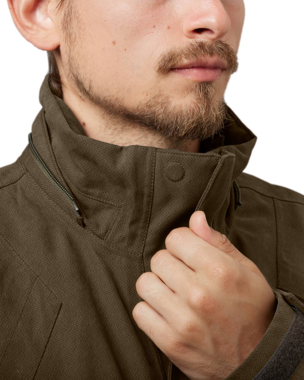 Willow Green Coloured Harkila Driven Hunt HWS Insulated Jacket on white background #colour_willow-green
