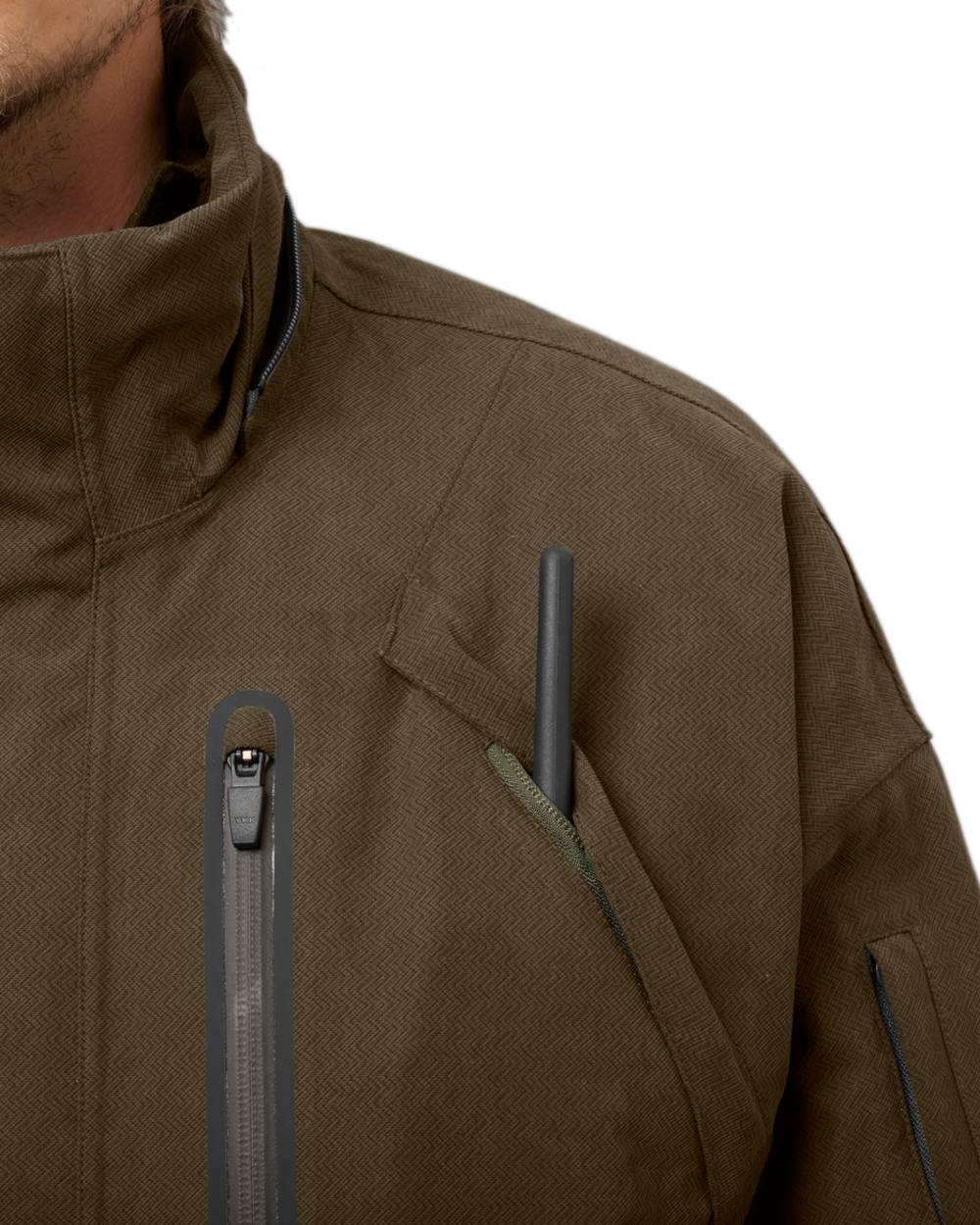 Willow Green Coloured Harkila Driven Hunt HWS Insulated Jacket on white background #colour_willow-green