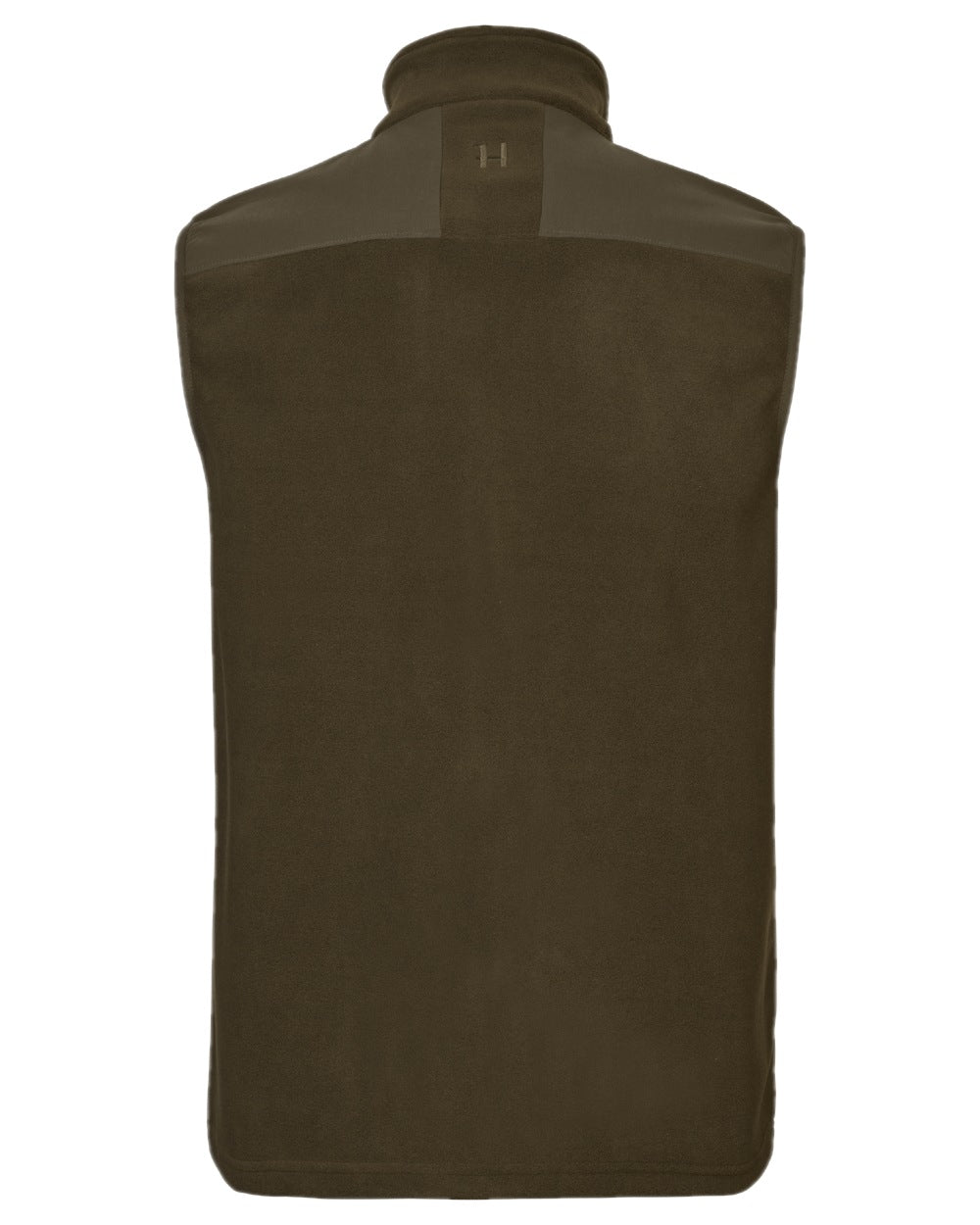 Hunting Green Willow Green Coloured Harkila Fjell Fleece Waistcoat on white background #colour_hunting-green-willow-green