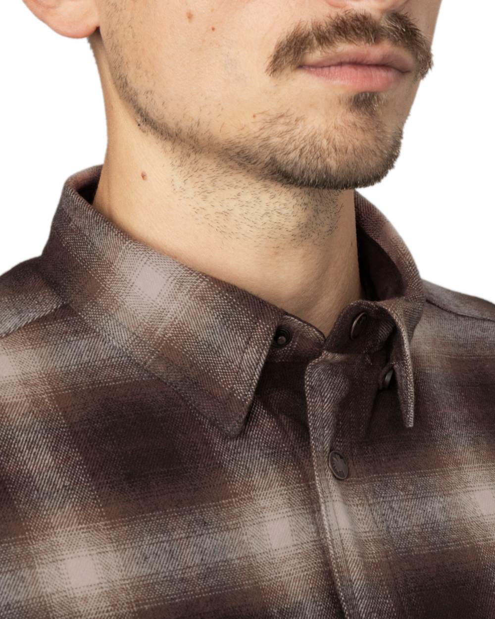 Burgundy Coloured Harkila Folke Shirt Jacket on white background #colour_burgundy