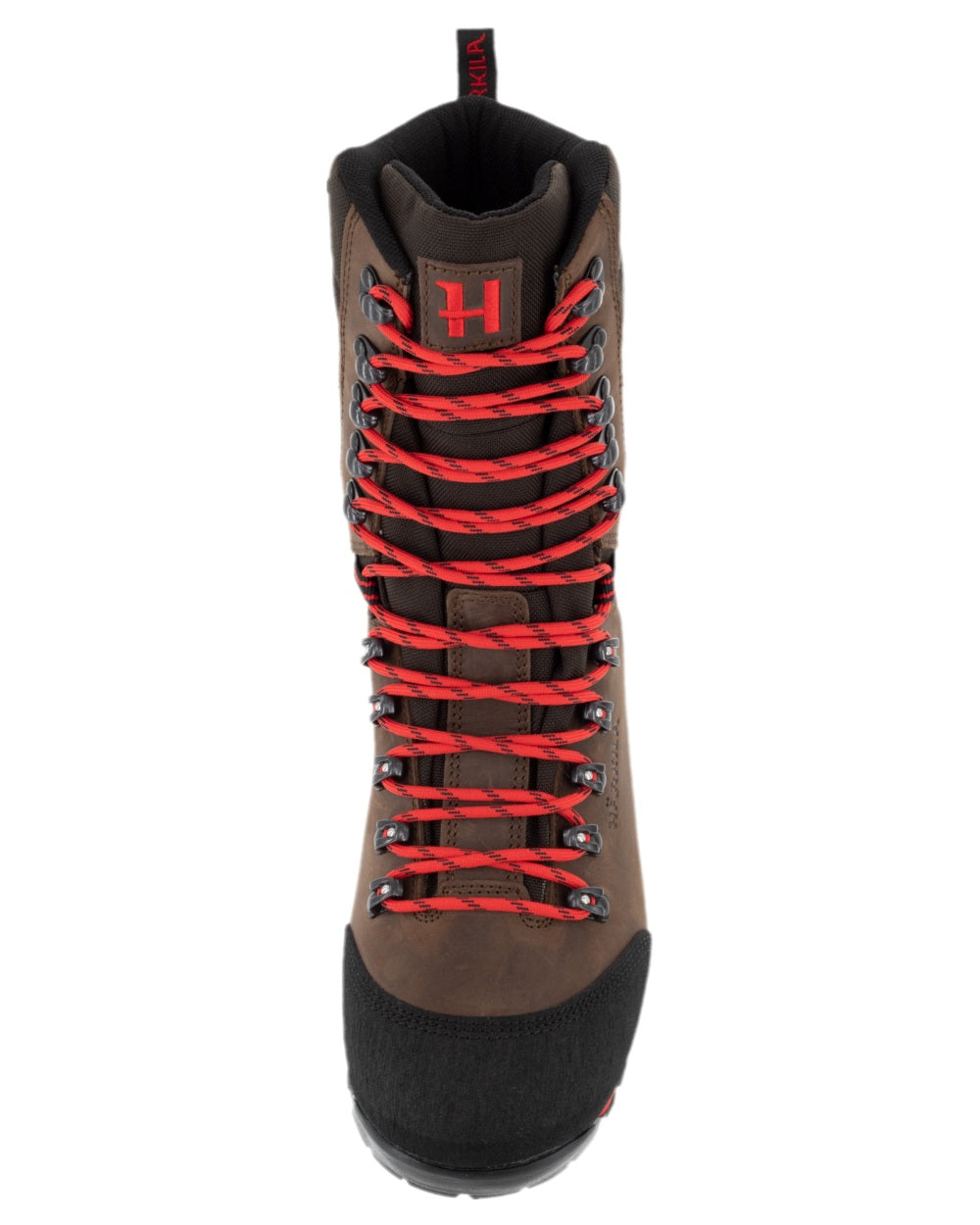 Dark Brown Coloured Harkila Forest Hunter Hi GTX Boots on white background #colour_dark-brown