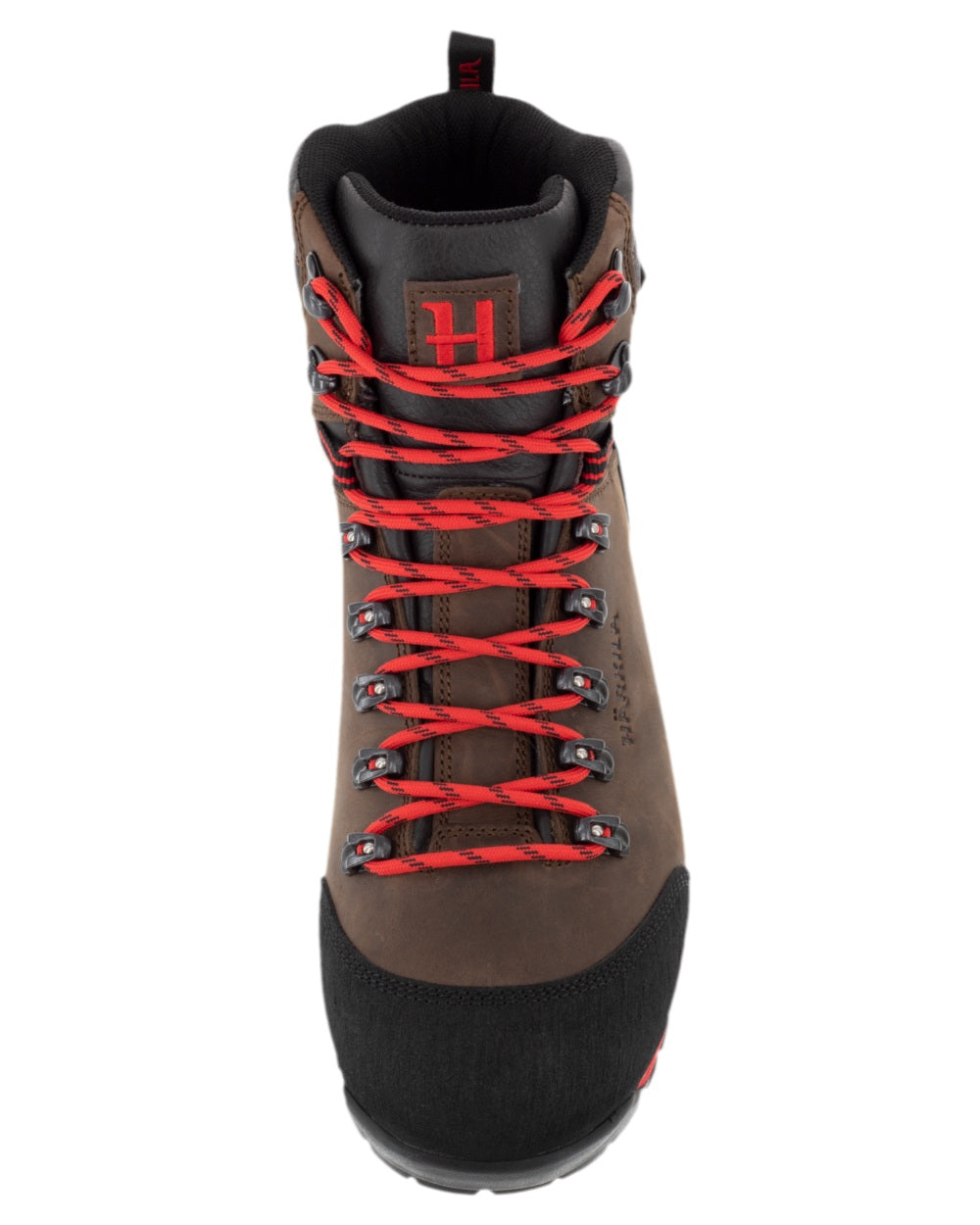 Dark Brown Coloured Harkila Forest Hunter Mid GTX Boots on white background #colour_dark-brown