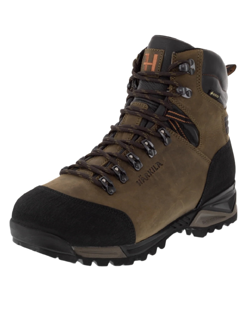Willow Green Coloured Harkila Forest Hunter Mid GTX Boots on white background #colour_willow-green