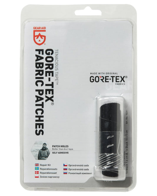 Black Coloured Harkila GORE-TEX Repair Kit Black on white background #colour_black
