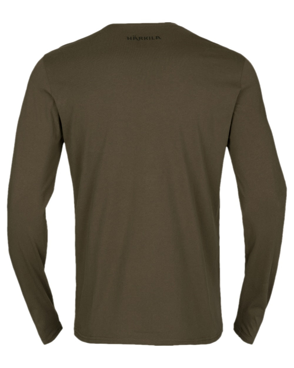 Willow Green Coloured Harkila Gorm Long Sleeve T-Shirt on white background #colour_willow-green