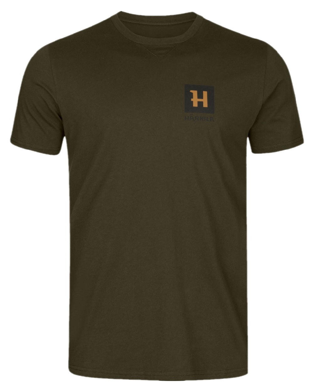 Willow Green Coloured Harkila Gorm Short Sleeved T-Shirt on white background #colour_willow-green