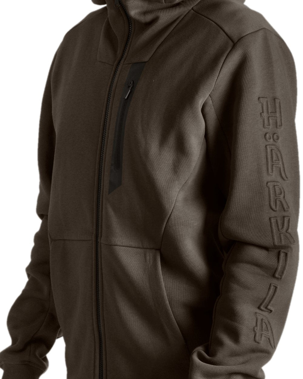 Grey Coloured Harkila Hoodie on white background #colour_grey