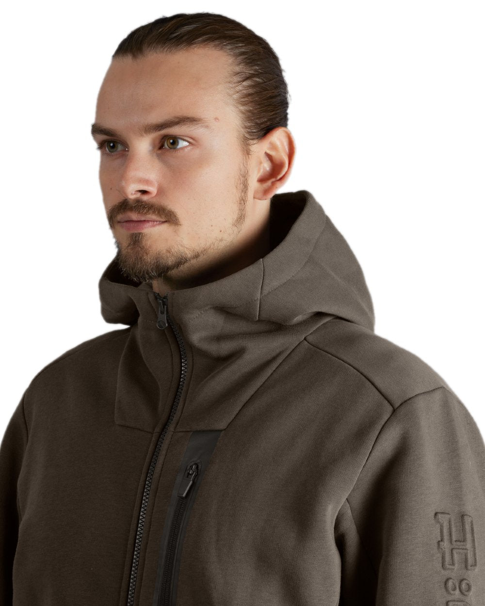 Grey Coloured Harkila Hoodie on white background #colour_grey