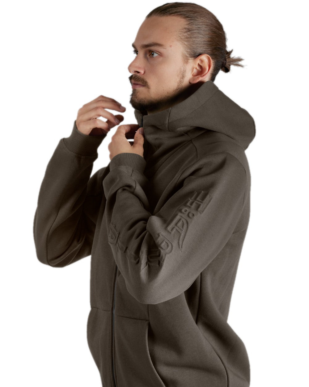Grey Coloured Harkila Hoodie on white background #colour_grey