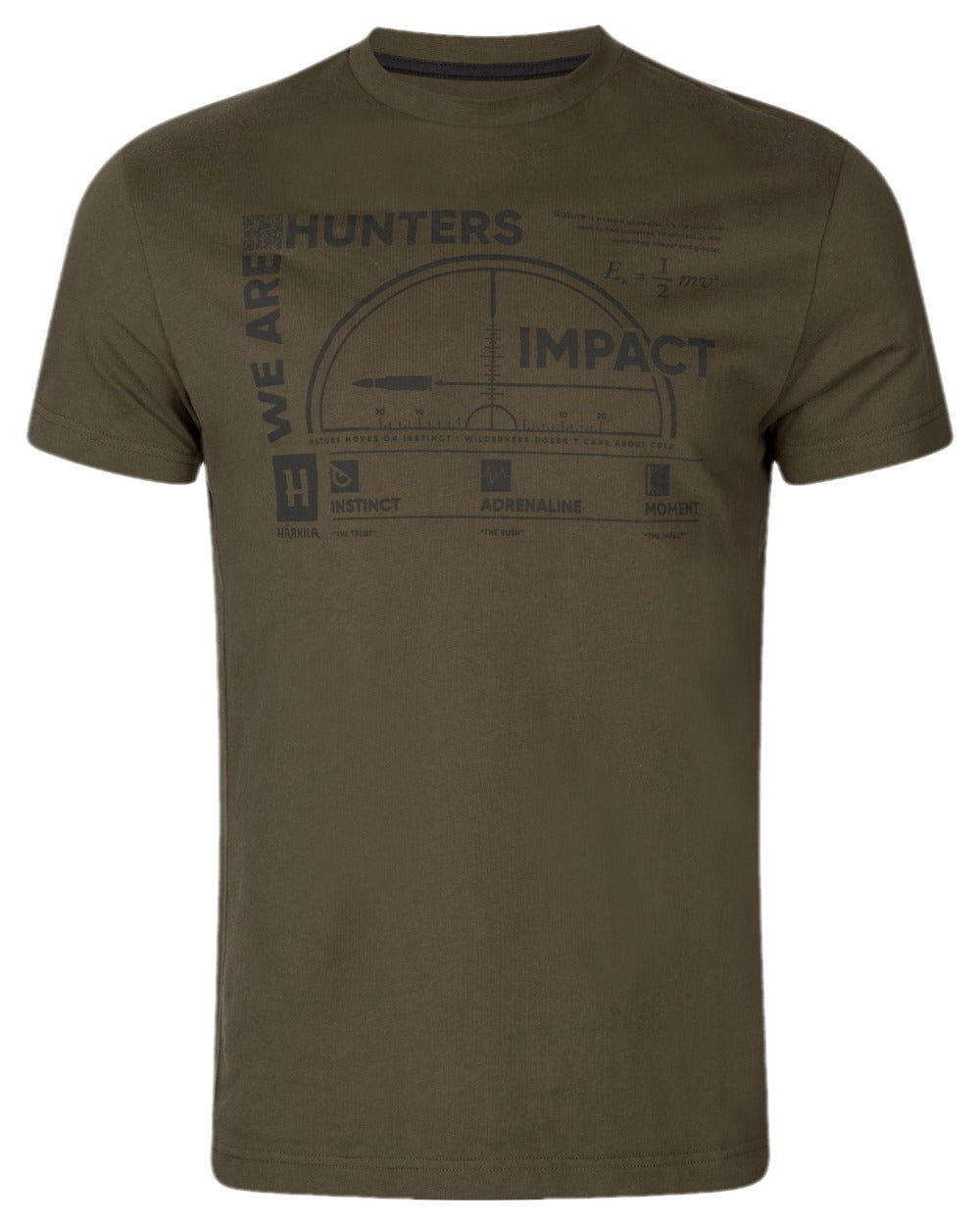 Willow Green Coloured Harkila Impact Short Sleeve T-Shirt on white background #colour_willow-green