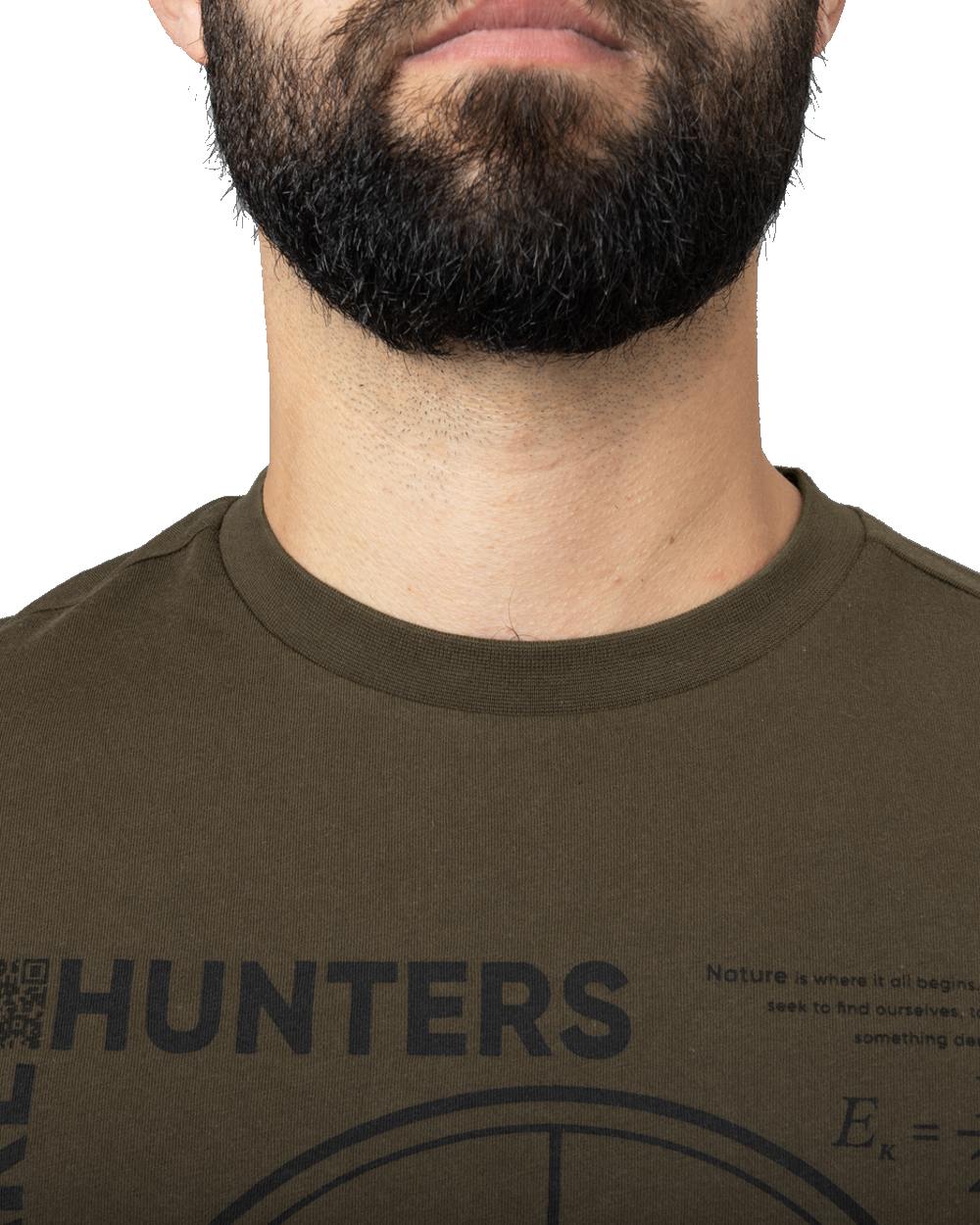 Willow Green Coloured Harkila Impact Short Sleeve T-Shirt on white background #colour_willow-green