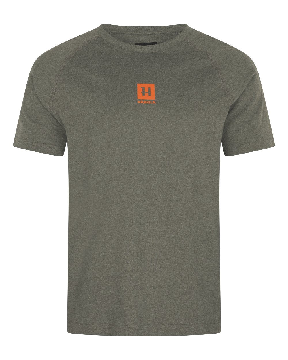 Green Melange Coloured Harkila Instinct Short Sleeve T-Shirt on white background #colour_green-melange