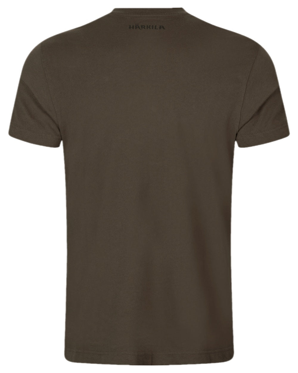 Shadow Brown Coloured Harkila Instinct Short Sleeve T-Shirt on white background #colour_shadow-brown