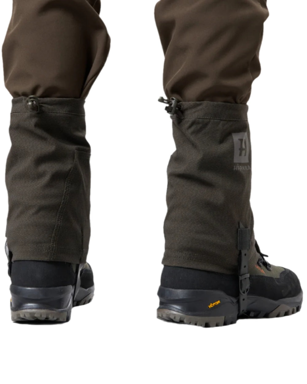 Shadow Brown Coloured Harkila Ledge Gaiters on white background #colour_shadow-brown
