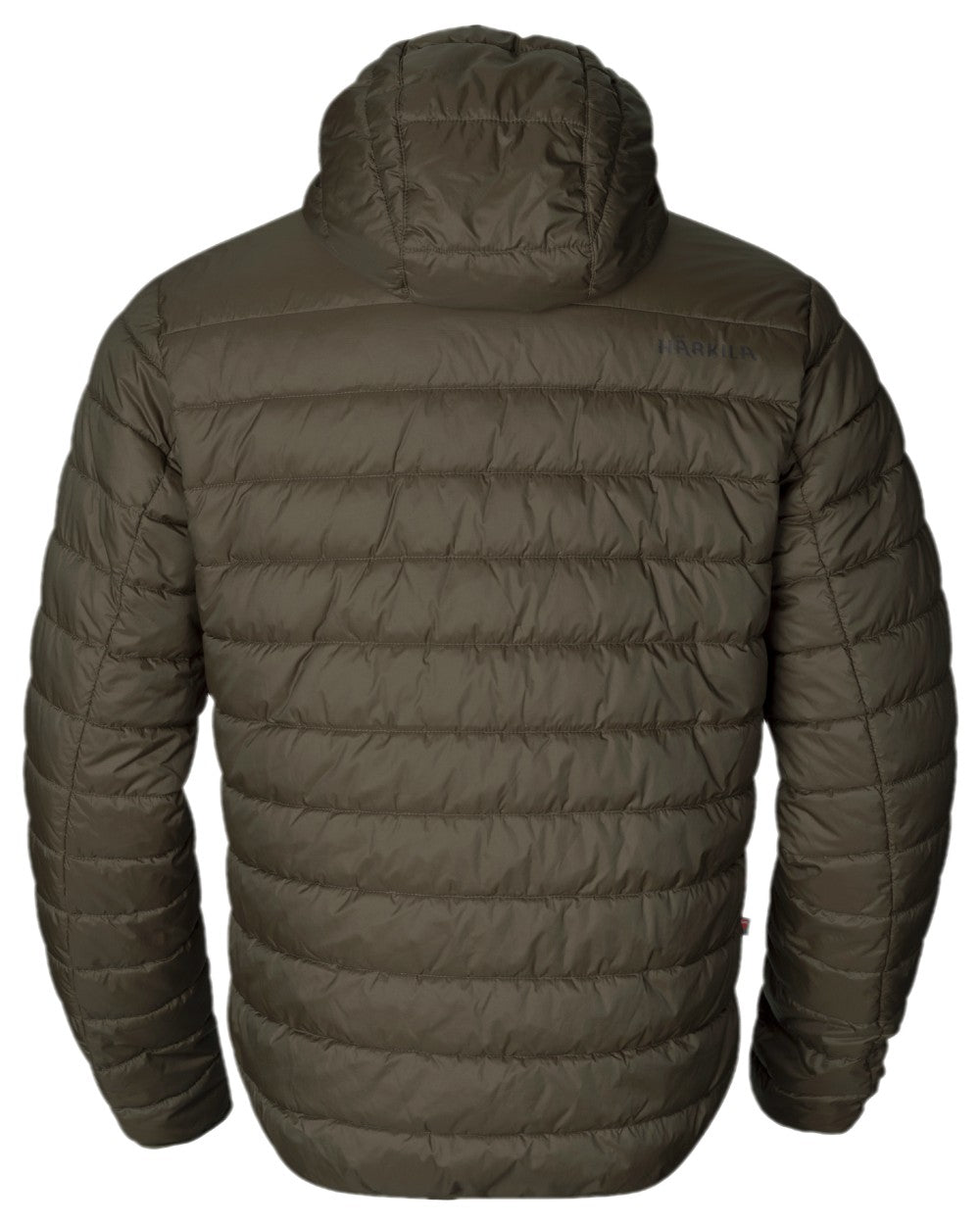 Willow Green Coloured Harkila Logmar Insulated Packable Hooded Jacket on white background #colour_willow-green