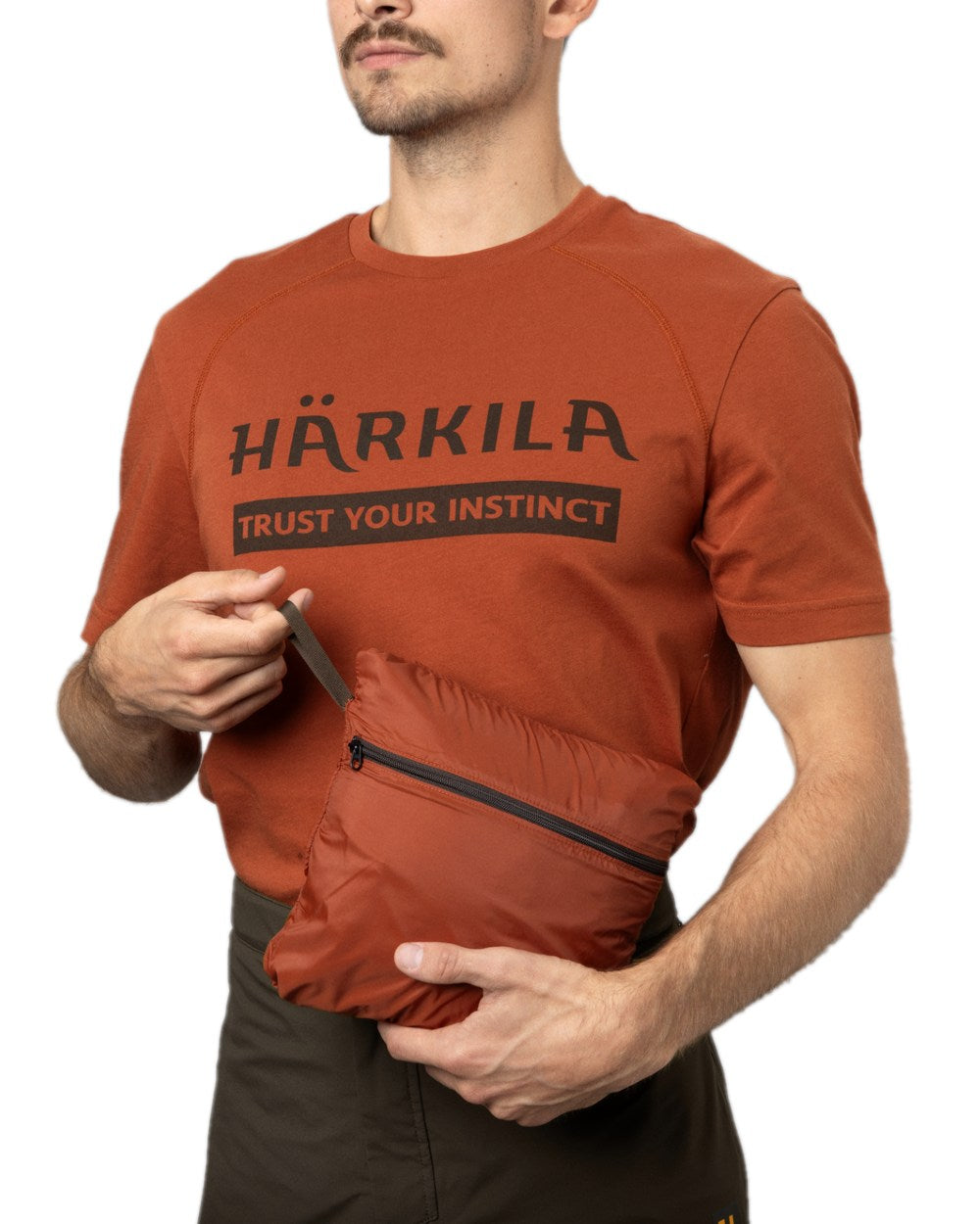 Willow Green Coloured Harkila Logmar Insulated Packable Waistcoat on white background #colour_willow-green