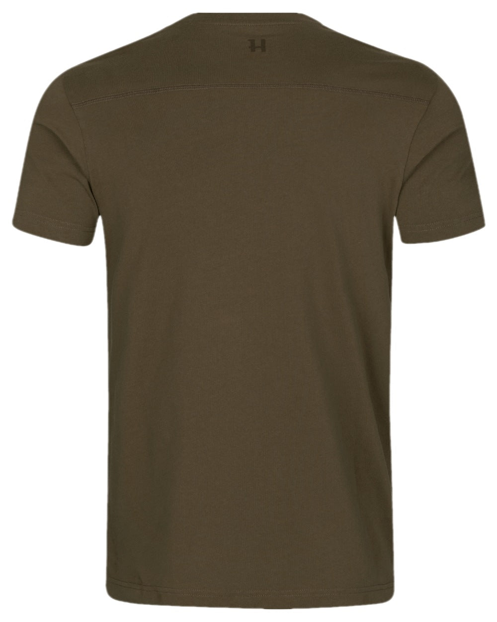 Willow Green Coloured Harkila Logo Short Sleeve T-Shirt on white background #colour_willow-green