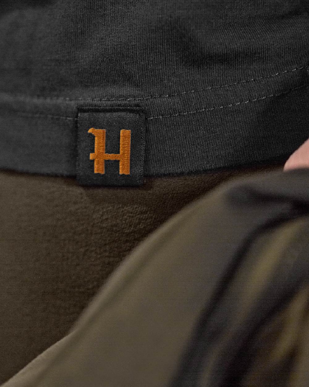 Phantom Coloured Harkila Mens H-logo Short Sleeve T-Shirt on blurry background #colour_phantom