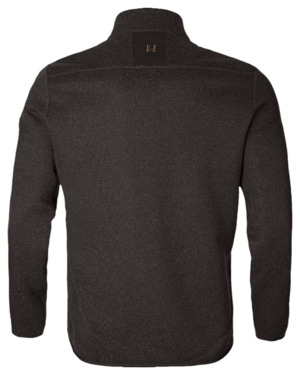 Shadow Brown Coloured Harkila Metso Full Zip Fleece Jacket on white background #colour_shadow-brown