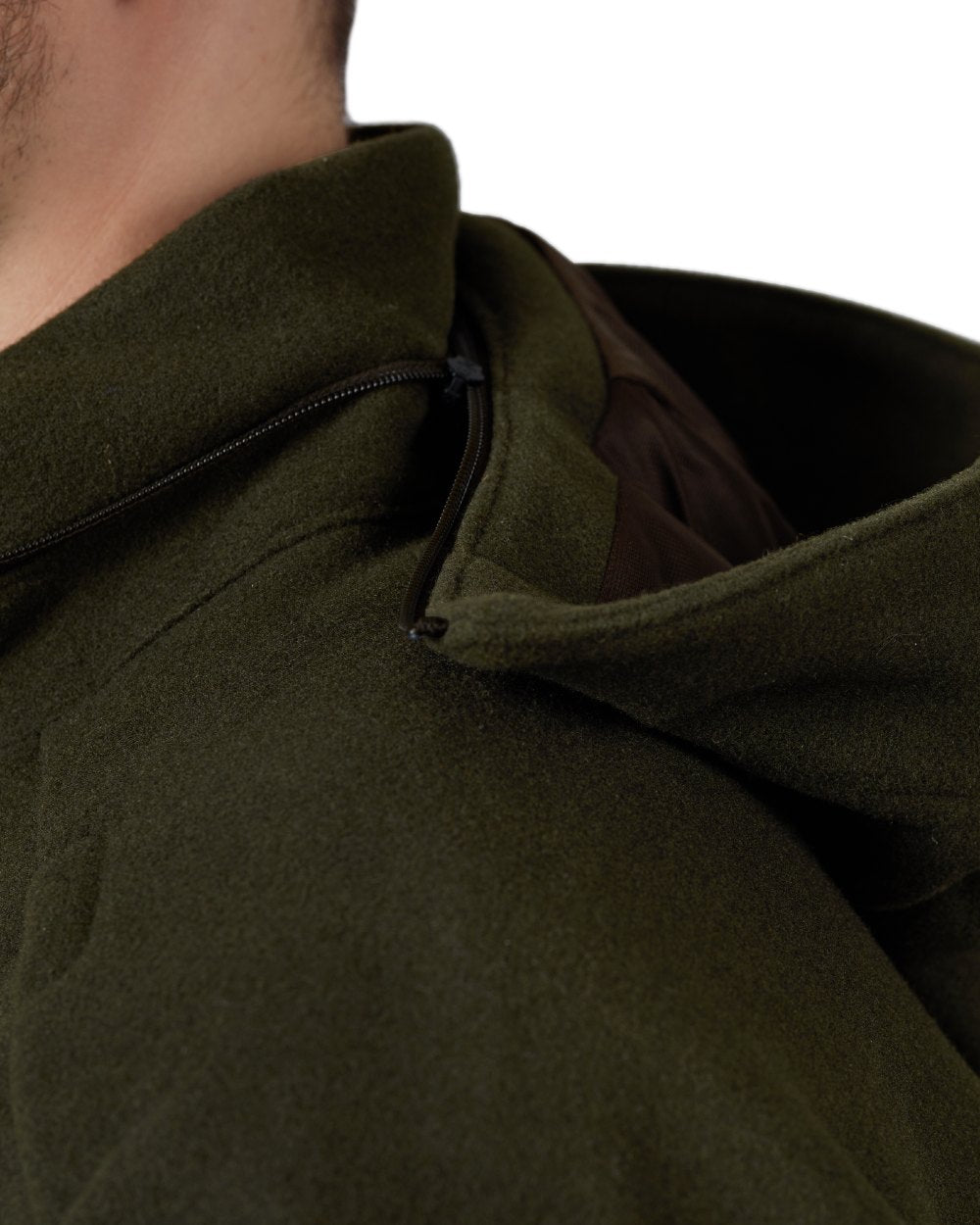 Willow Green Coloured Harkila Metso Hybrid Jacket on white background #colour_willow-green