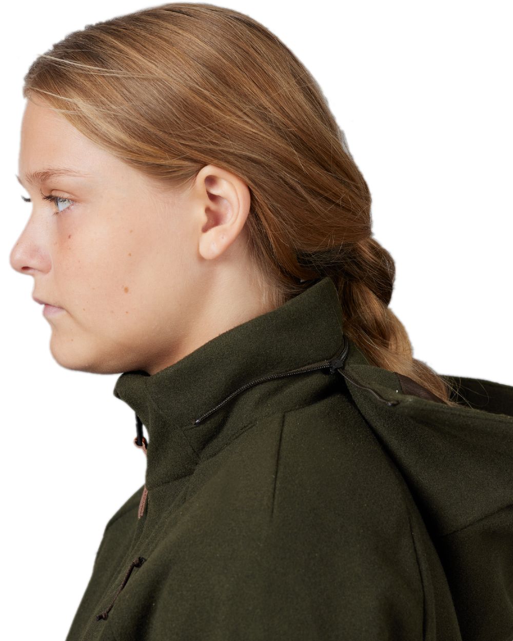Willow Green Coloured Harkila Metso Womens Hybrid Jacket on white background #colour_willow-green