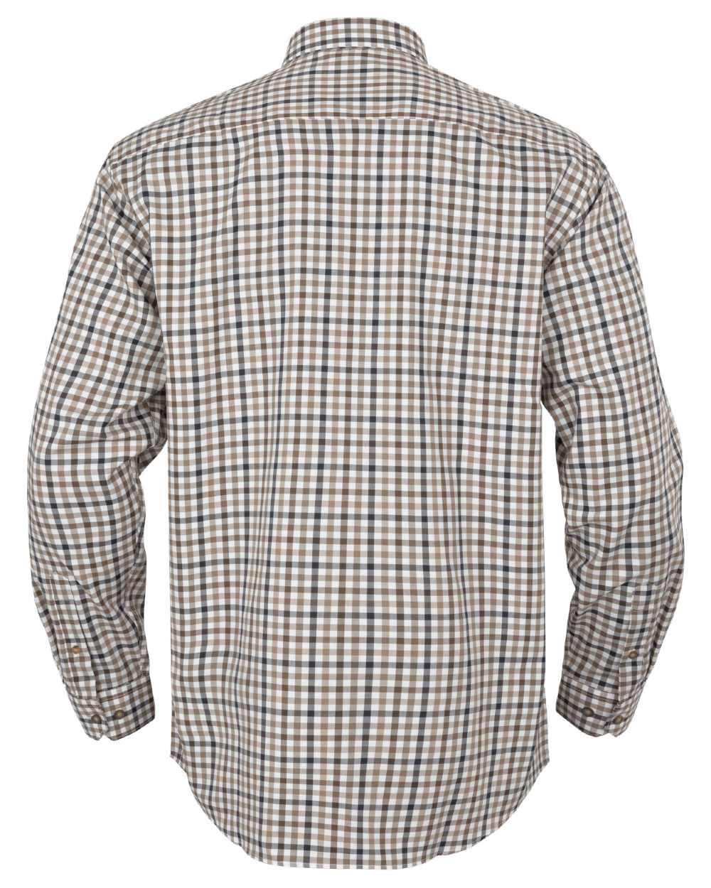 Blue Beige Check Coloured Harkila Milford Shirt on white background #colour_blue-beige-check