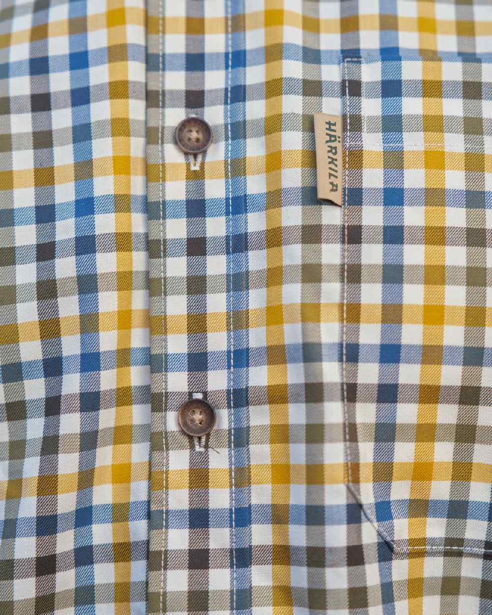 Grape Leaf Coloured Harkila Milford Shirt on outdoor background #colour_grape-leaf