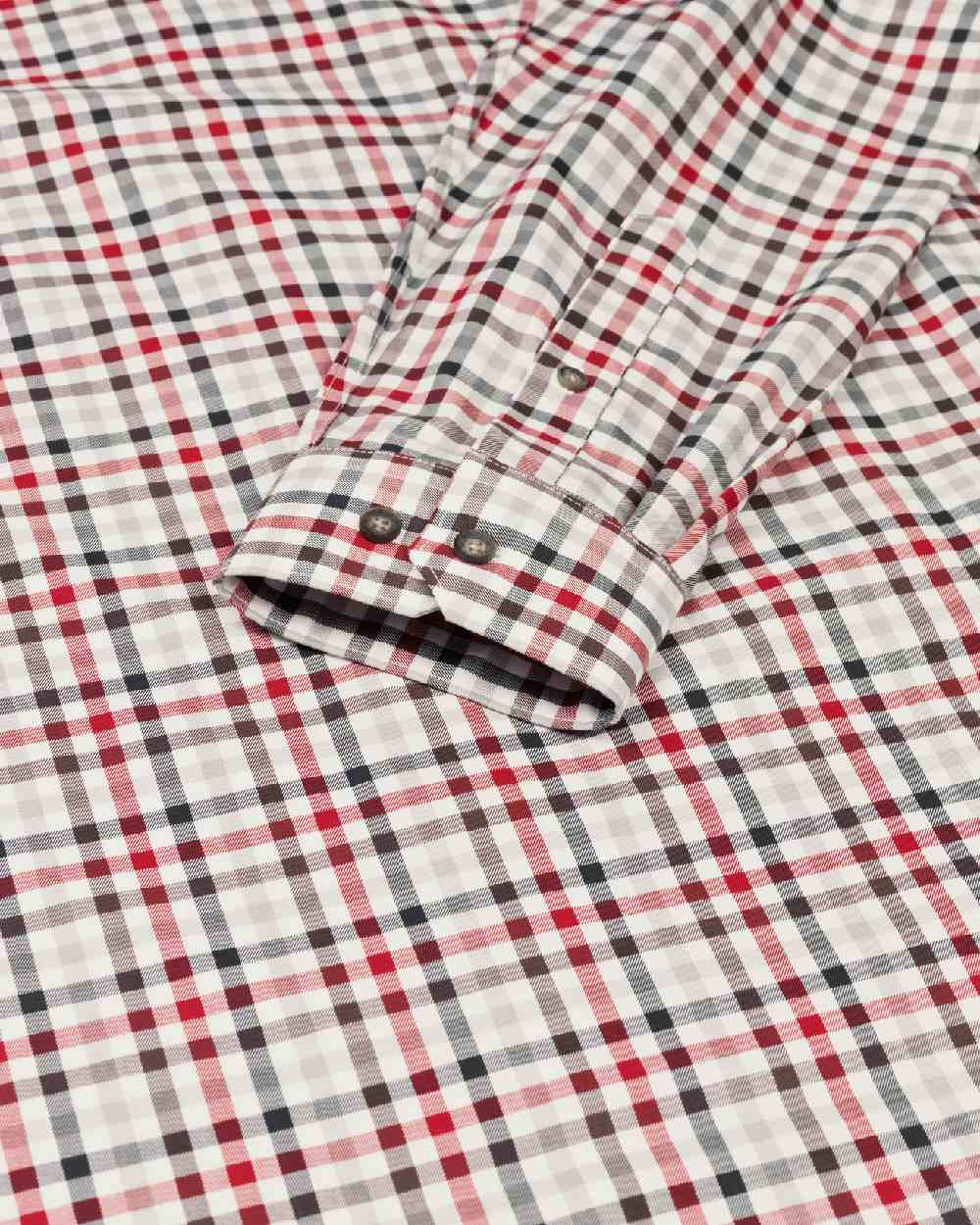 Jester Red Check Coloured Harkila Milford Shirt on white background #colour_jester-red-check