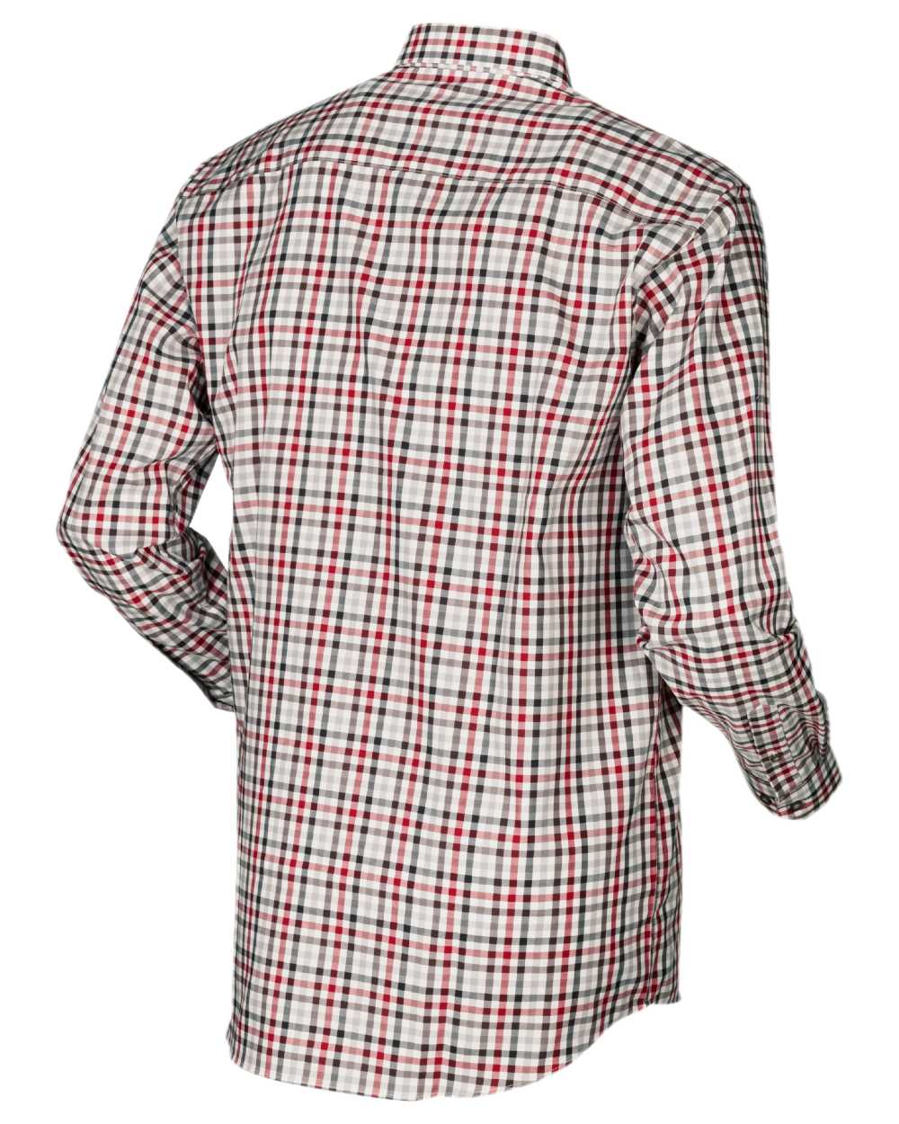 Jester Red Check Coloured Harkila Milford Shirt on white background #colour_jester-red-check