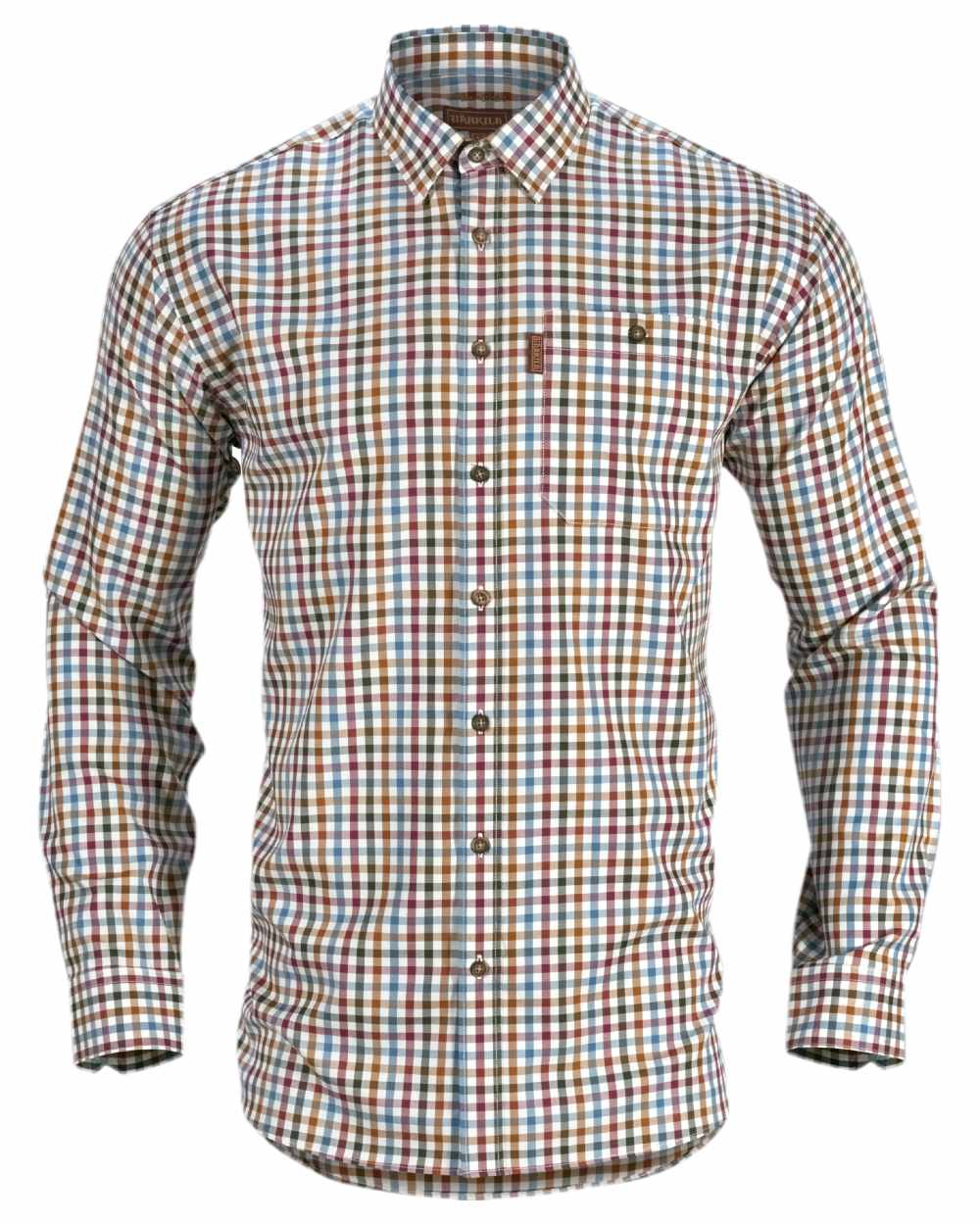 Multi Check Coloured Harkila Milford Shirt on white background #colour_multi-check