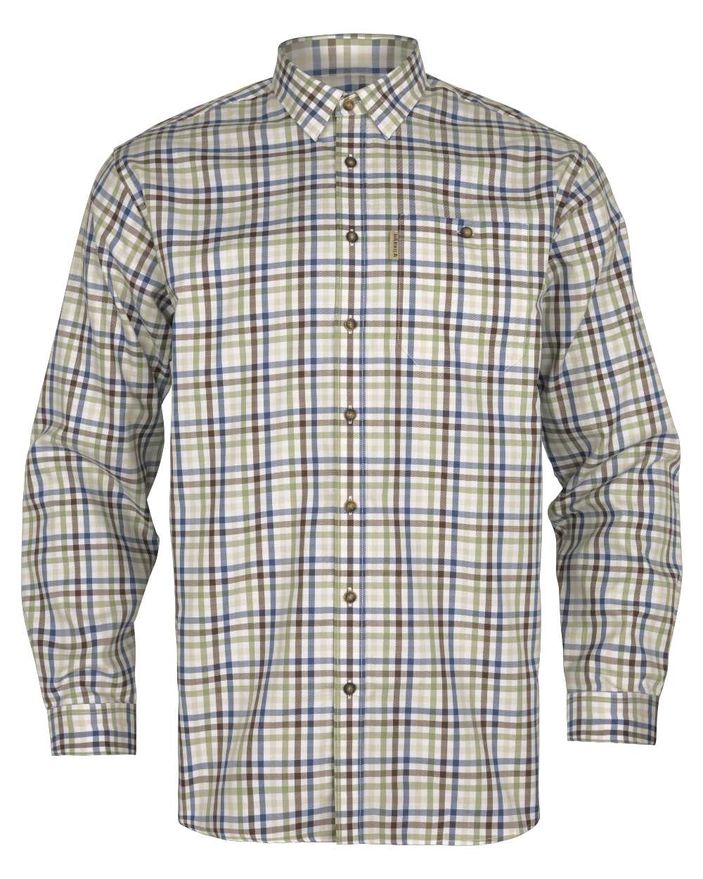 Sea Blue Coloured Harkila Milford Shirt on white background #colour_sea-blue