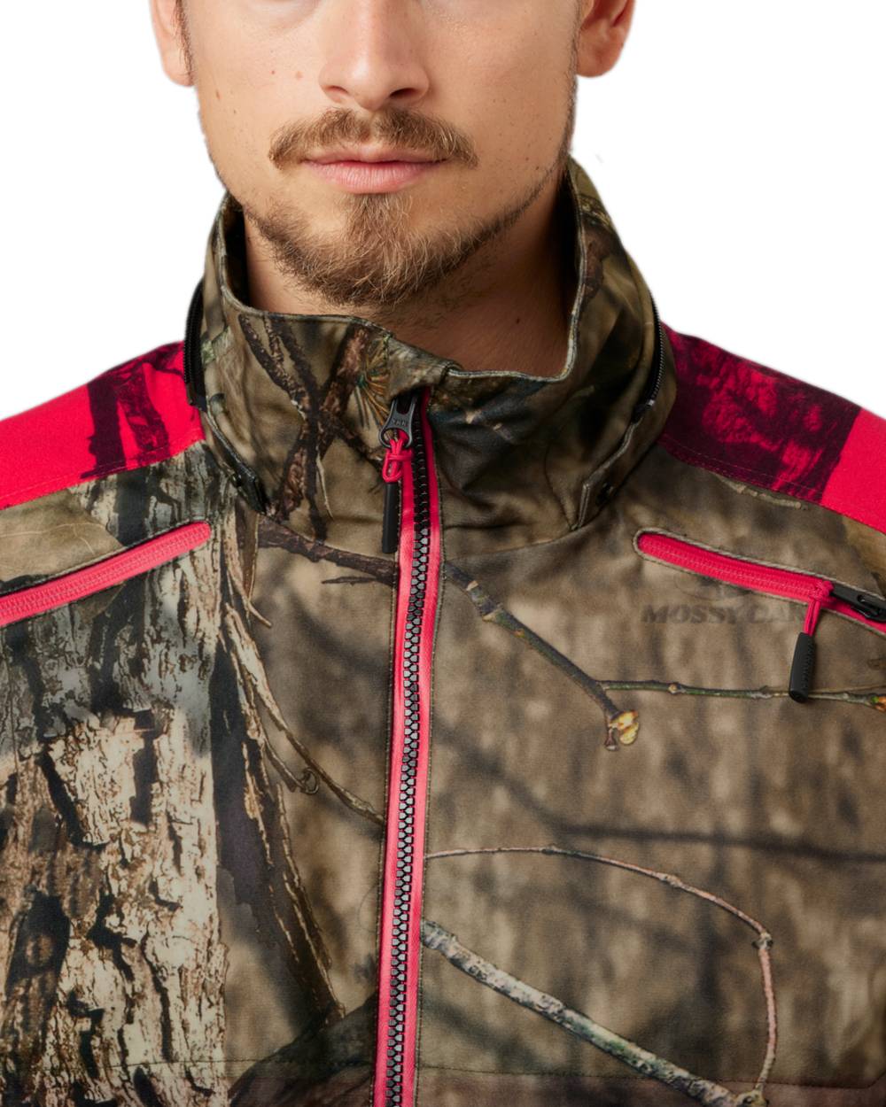 Mossy Oak Break-Up Country Mossy Oak Red Coloured Harkila Moose Hunter 2.0 GTX Jacket on white background #colour_mossy-oak-break-up-country-mossy-oak-red