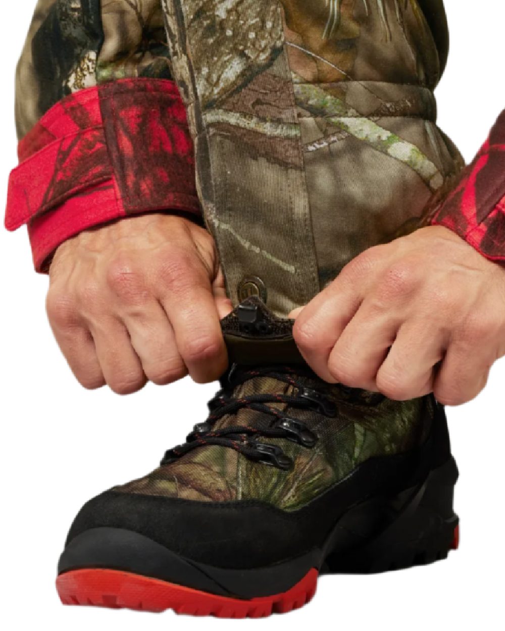 Mossy Oak Break-up Country Coloured Harkila Moose Hunter 2.0 Silent Gaiters on white background #colour_mossy-oak-break-up-country