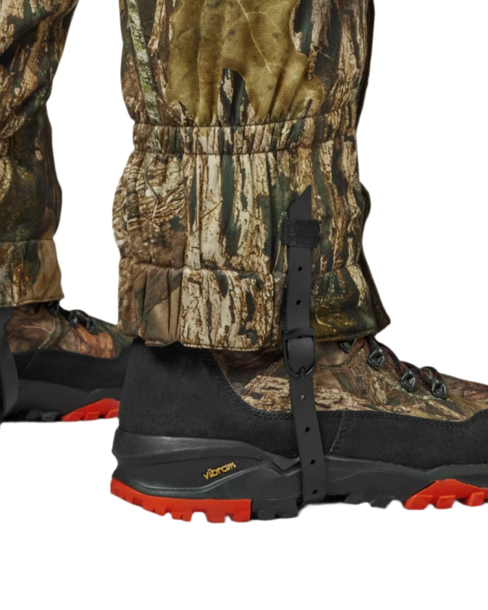 Mossy Oak Break-up Country Coloured Harkila Moose Hunter 2.0 Silent Gaiters on white background #colour_mossy-oak-break-up-country