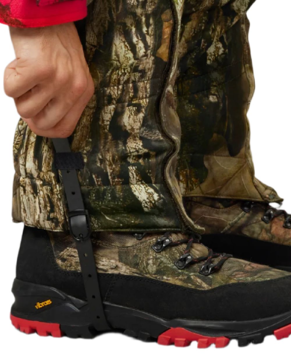 Mossy Oak Break-up Country Coloured Harkila Moose Hunter 2.0 Silent Gaiters on white background #colour_mossy-oak-break-up-country