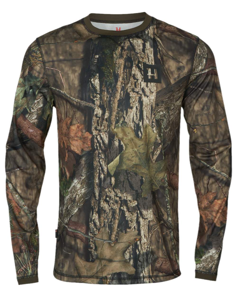 Mossy Oak Break-Up Country Coloured Harkila Moose Hunter 2.0 T-Shirt on white background #colour_mossy-oak-break-up-country