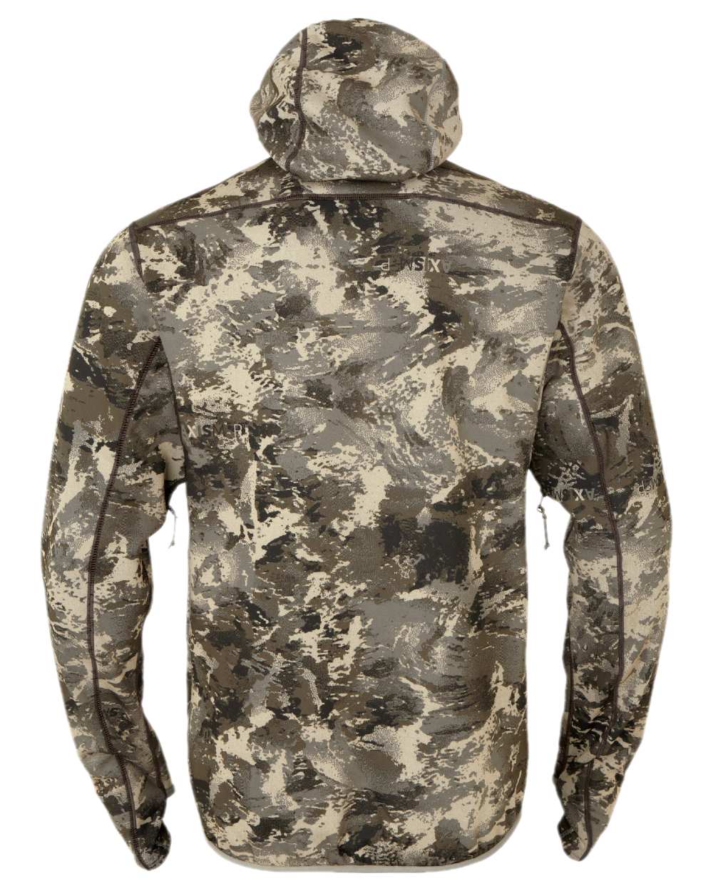 AXIS Mountain Coloured Harkila Mountain Hunter Expedition Fleece Hoodie on white background #colour_axis-mountain